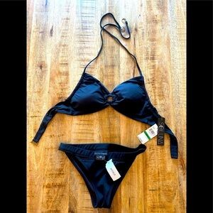 SKYE AND STAGHORN & soluna mixed brand bikini black 2 piece NWT NEW BRA …